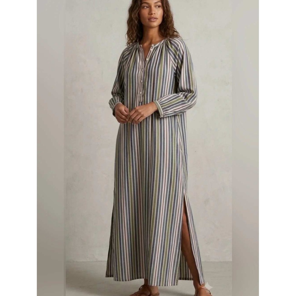 Tuckernuck Pomander Place Dress Women Large NWT Heidi Maxi Shirt Zephyr Stripe